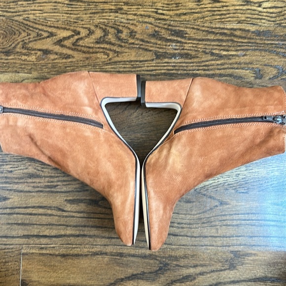 Elise Camel Suede Booties Size 36 (6) - Picture 2 of 7